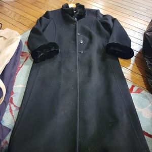 Albert Nipon Coat Black size 12